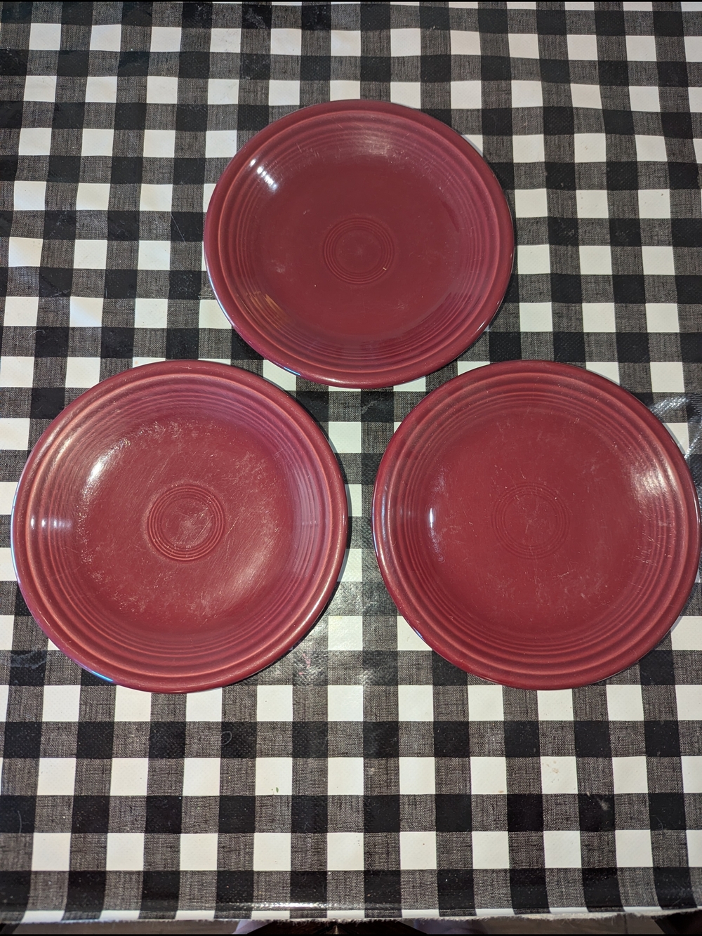 Fiesta Cinnabar Salad Plates - Set of 3